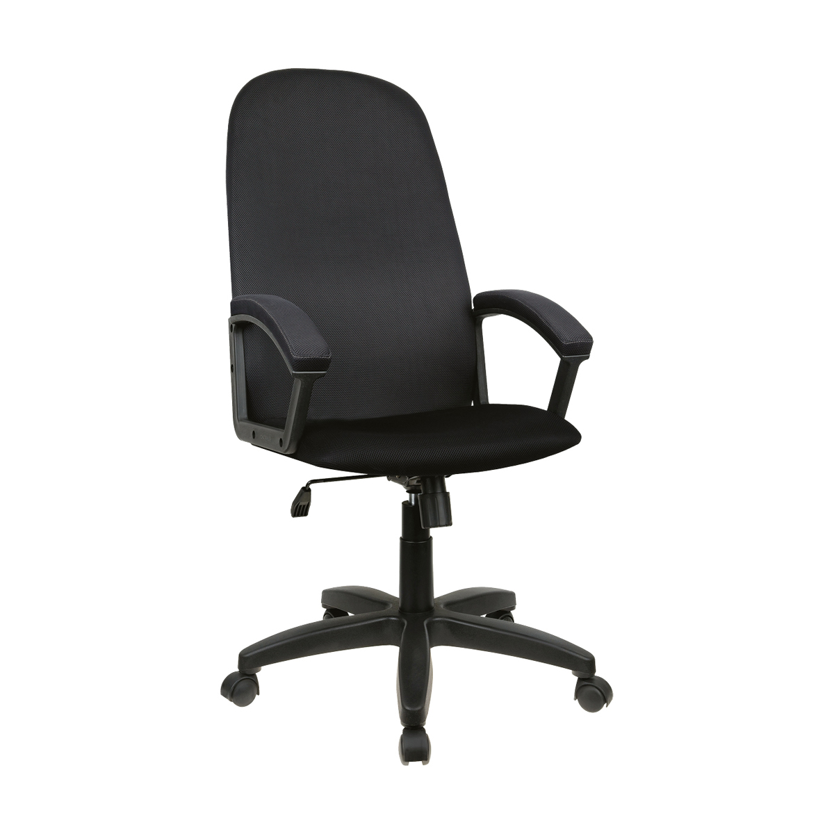 Кресло руководителя Helmi HL-E79 "Elegant", PL, ткань TW черная/серая