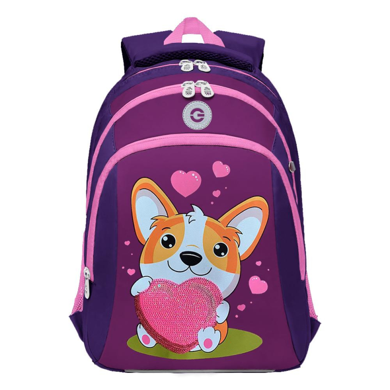 Рюкзак школьный GRIZZLY RG-361-1/1 фиолетовый