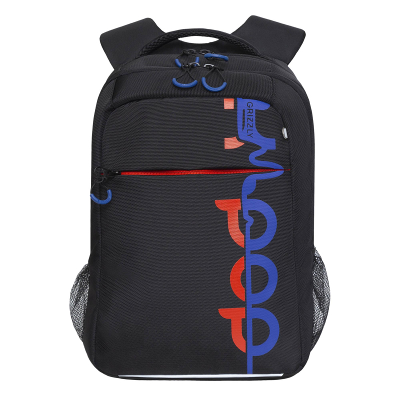 Рюкзак школьный GRIZZLY RB-356-4/1 черный - синий